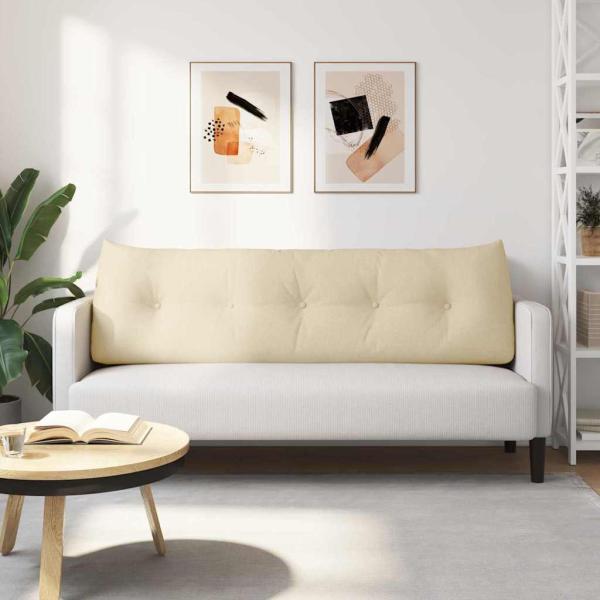 Rücken Kissen Creme 160 x 24 x 50 cm Stoff
