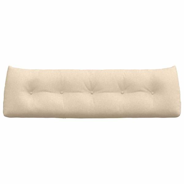 Rücken Kissen Creme 160 x 24 x 50 cm Stoff