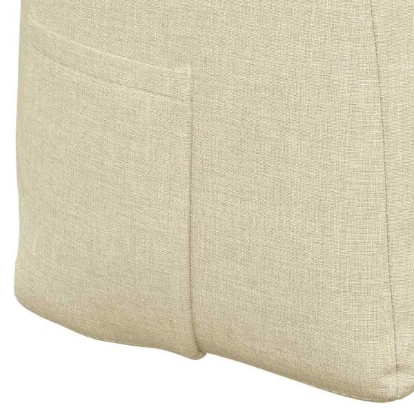 Rücken Kissen Creme 160 x 24 x 50 cm Stoff
