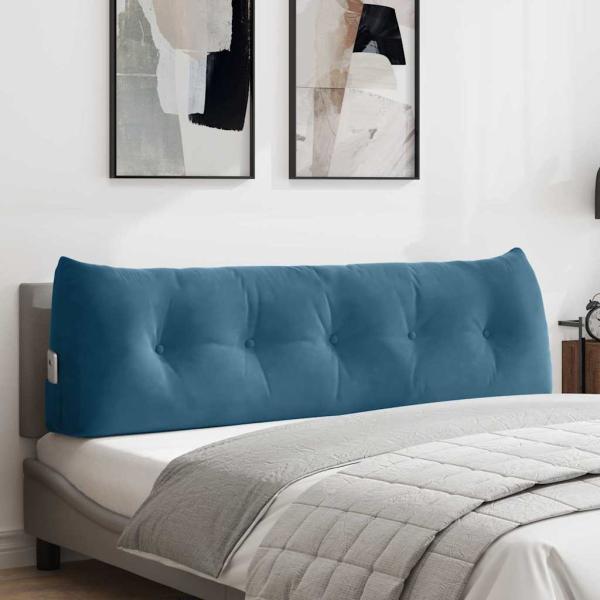 ARDEBO.de - Rücken Kissen Blau 160 x 24 x 50 cm Samt