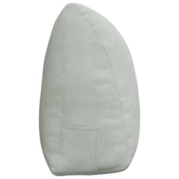 Rücken Kissen Hellgrau 160 x 24 x 50 cm Samt