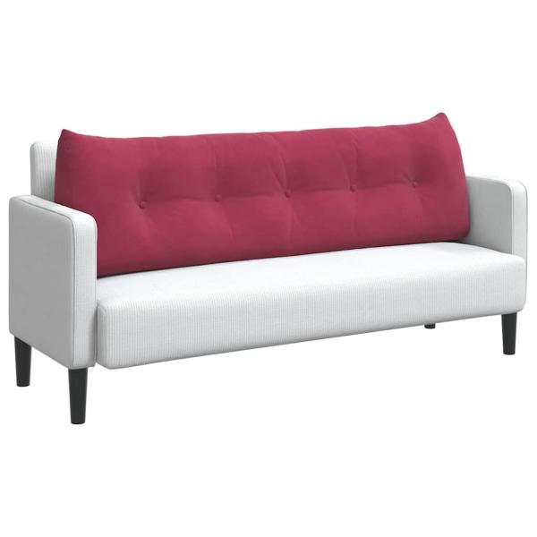 Rücken Kissen Weinrot 160 x 24 x 50 cm Samt