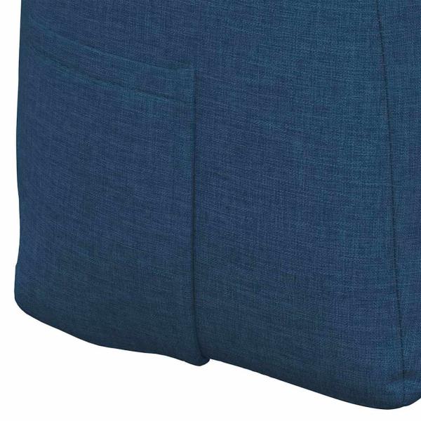 Rücken Kissen Blau 200 x 24 x 50 cm Stoff