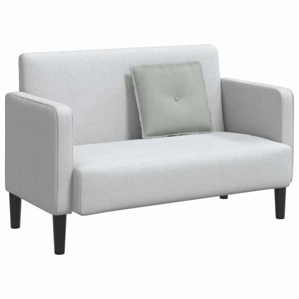 Rücken Kissen Hellgrau 50 x 45 cm Cordstoff