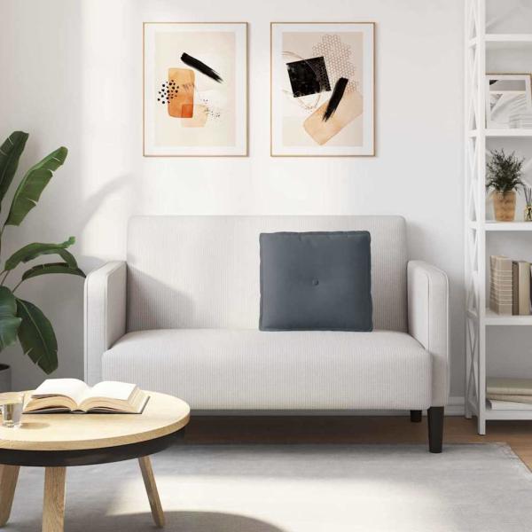 Rücken Kissen Dunkelgrau 50 x 45 cm Cordstoff