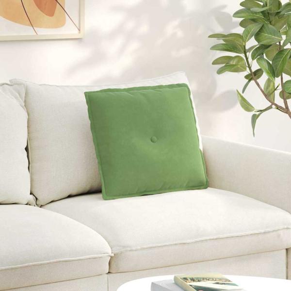 ARDEBO.de - Rücken Kissen Hellgrün 50 x 45 cm Cordstoff