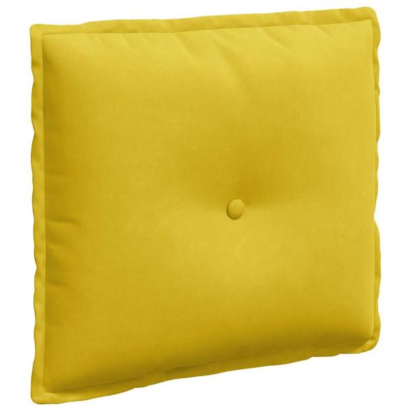 Rücken Kissen Gelb 50 x 45 cm Cordstoff
