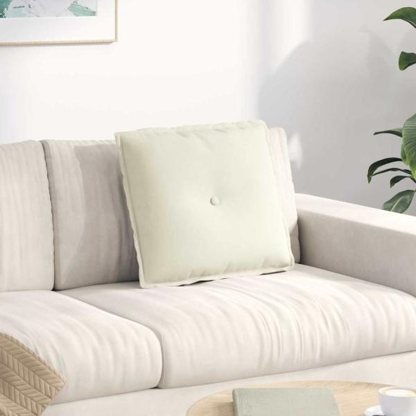 ARDEBO.de - Rücken Kissen Creme 50 x 45 cm Cordstoff