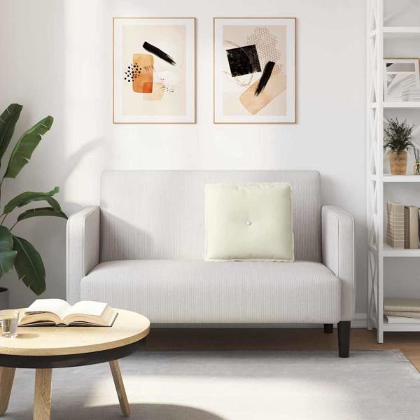 Rücken Kissen Creme 50 x 45 cm Cordstoff