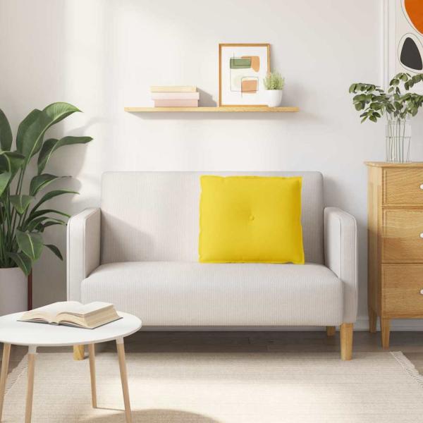 Rücken Kissen Helles Gelb 60 x 19 x 50 cm Stoff