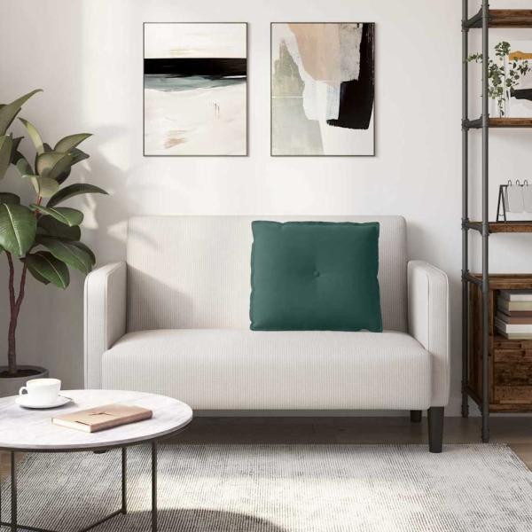 Rücken Kissen Dunkelgrün 60 x 50 cm Cordstoff