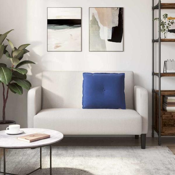 Rücken Kissen Polizeiblau 60 x 50 cm Cordstoff