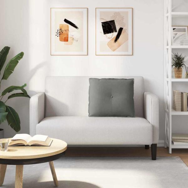 Rücken Kissen Dunkelgrau 60 x 50 cm Mikrofaserstoff