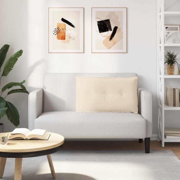 Rücken Kissen Beige 80 x 50 cm Mikrofaserstoff