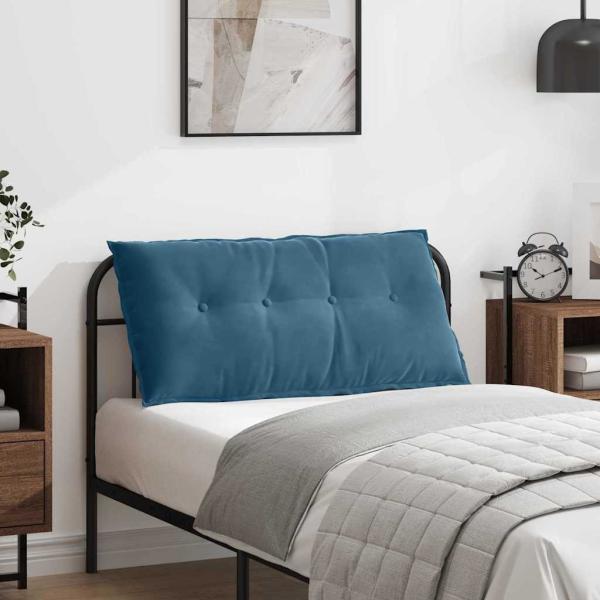 ARDEBO.de - Rücken Kissen Blau 100 x 50 cm Cordstoff