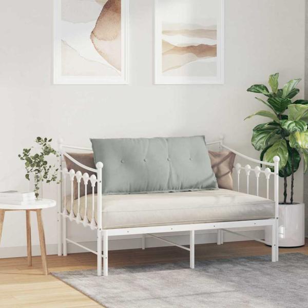 Rücken Kissen Hellgrau 100 x 50 cm Cordstoff