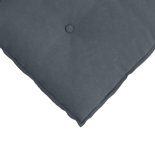 Rücken Kissen Dunkelgrau 100 x 50 cm Cordstoff