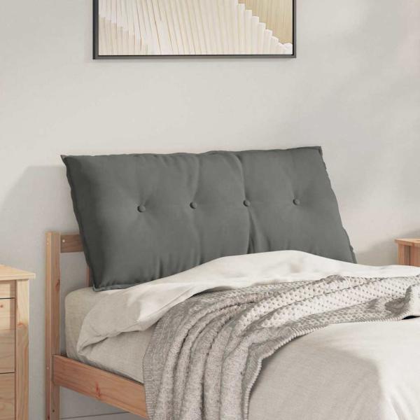 ARDEBO.de - Rücken Kissen Dunkelgrau 100 x 50 cm Mikrofaserstoff