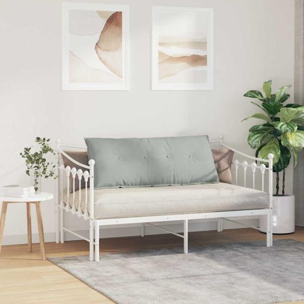 Rücken Kissen Hellgrau 120 x 50 cm Cordstoff