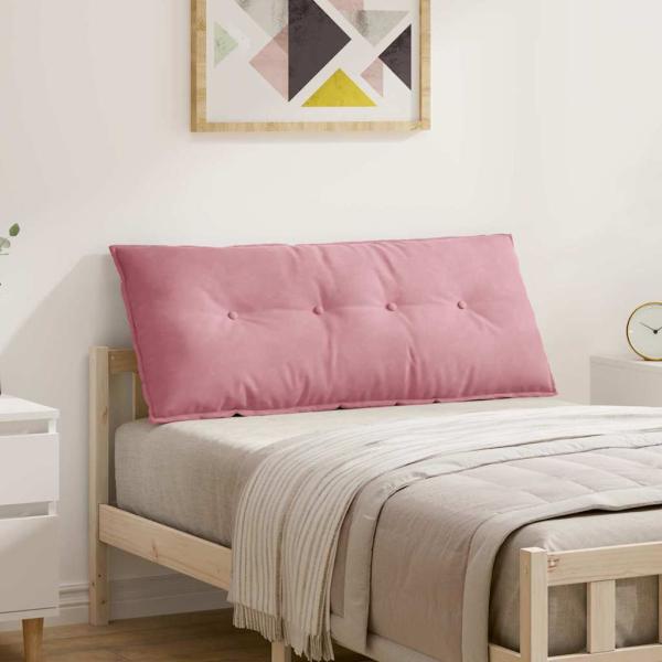 ARDEBO.de - Rücken Kissen Rosa 120 x 50 cm Cordstoff