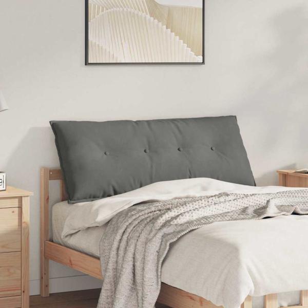 ARDEBO.de - Rücken Kissen Dunkelgrau 120 x 50 cm Mikrofaserstoff