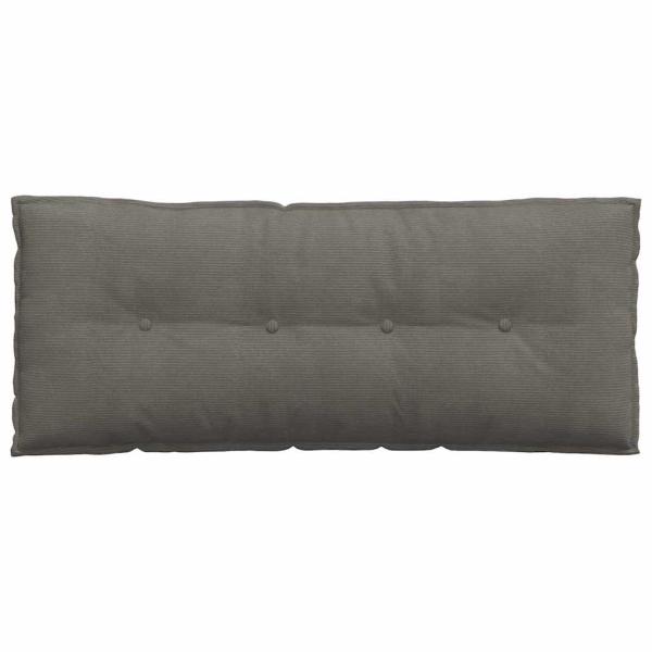 Rücken Kissen Hellgrau 120 x 50 cm Cordstoff