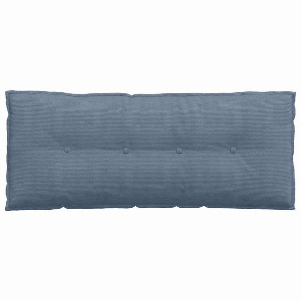 Rückenkissen Blau 120 x 50 cm Cordstoff