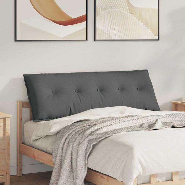 ARDEBO.de - Rücken Kissen Dunkelgrau 140 x 19 x 50 cm Stoff
