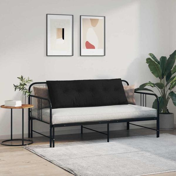 Rücken Kissen Schwarz 140 x 19 x 50 cm Stoff