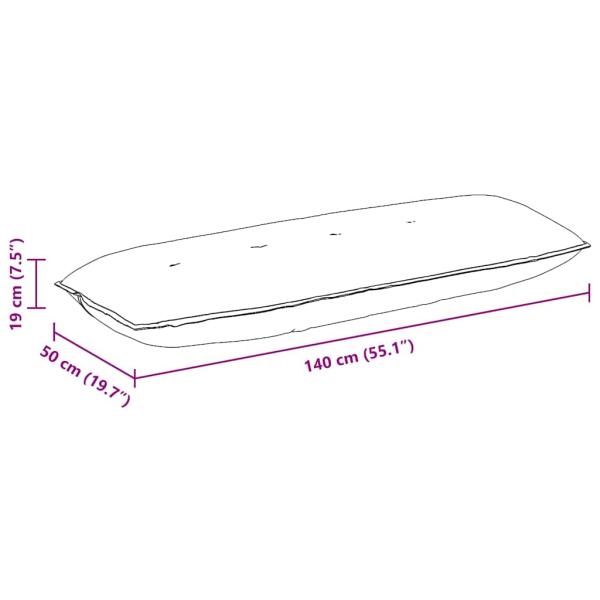 Rücken Kissen Dunkelgrün 140 x 19 x 50 cm Stoff