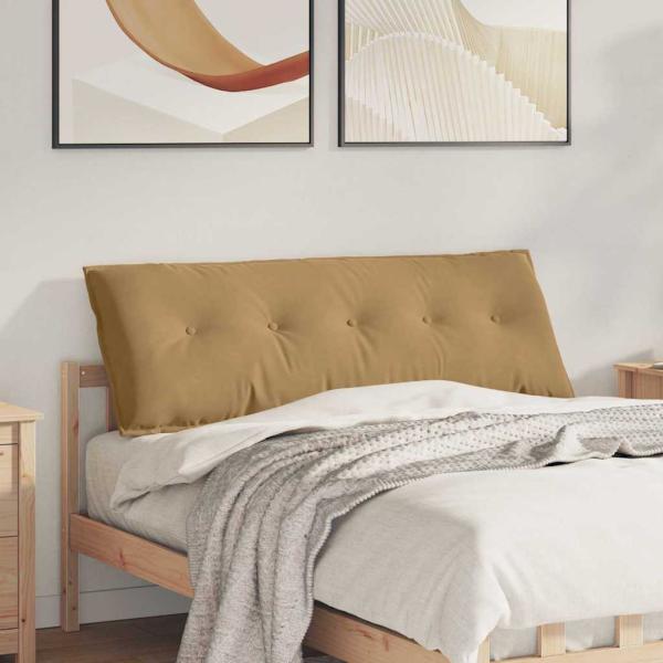 ARDEBO.de - Rücken Kissen Braun 140 x 50 cm Cordstoff