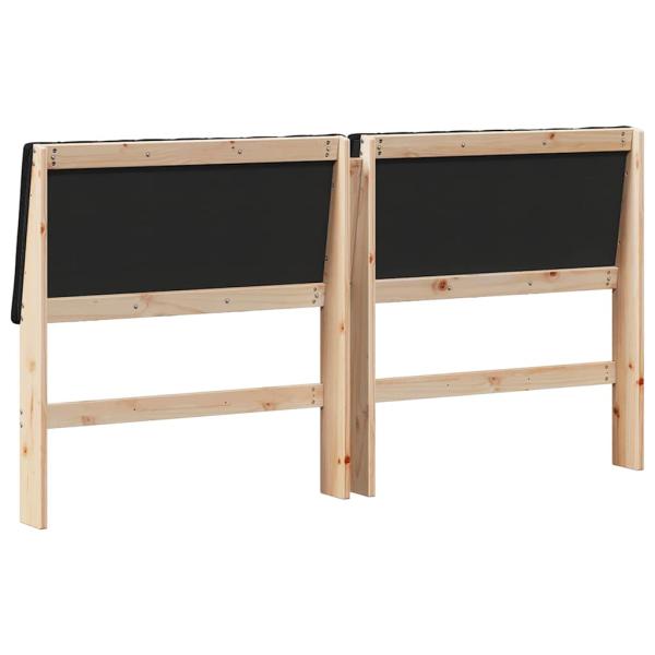 Gepolstertes Kopfteil Schwarz 200 cm Massives Kiefernholz