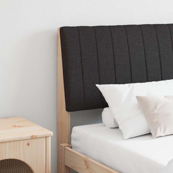 ARDEBO.de - Gepolstertes Kopfteil Schwarz 180 cm Massives Kiefernholz