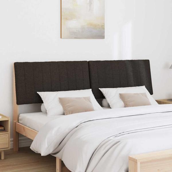 Gepolstertes Kopfteil Schwarz 180 cm Massives Kiefernholz