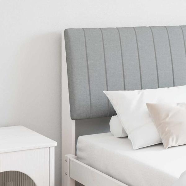 ARDEBO.de - Gepolstertes Kopfteil Hellgrau 180 cm Massives Kiefernholz