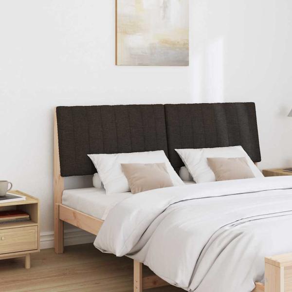 Gepolstertes Kopfteil Schwarz 160 cm Massives Kiefernholz