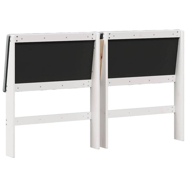 Gepolstertes Kopfteil Hellgrau 160 cm Massives Kiefernholz