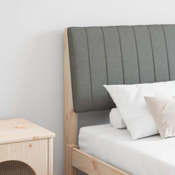 ARDEBO.de - Gepolstertes Kopfteil Dunkelgrau 150 cm Massives Kiefernholz