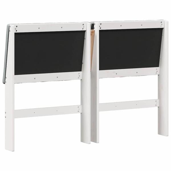 Gepolstertes Kopfteil Hellgrau 140 cm Massives Kiefernholz