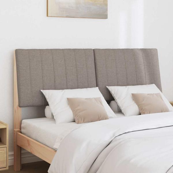 Gepolstertes Kopfteil Taupe 135 cm Massives Kiefernholz