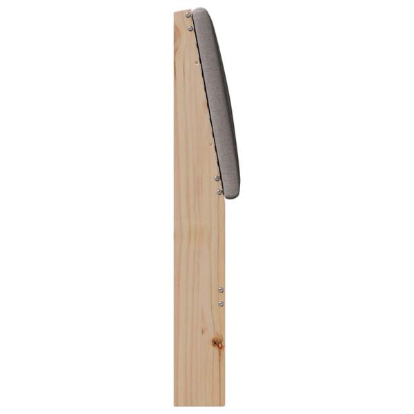 Gepolstertes Kopfteil Taupe 135 cm Massives Kiefernholz