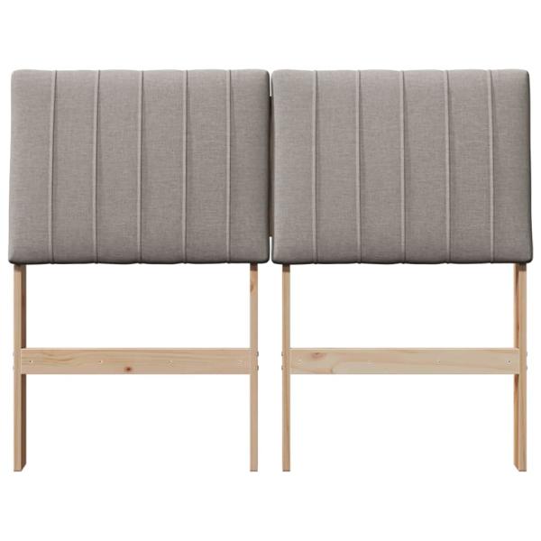 Gepolstertes Kopfteil Taupe 120 cm Massives Kiefernholz