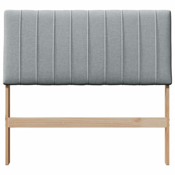 Gepolstertes Kopfteil Hellgrau 100 cm Massives Kiefernholz