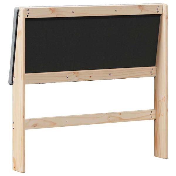 Gepolstertes Kopfteil Hellgrau 100 cm Massives Kiefernholz