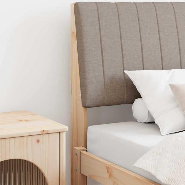 ARDEBO.de - Gepolstertes Kopfteil Taupe 100 cm Massives Kiefernholz