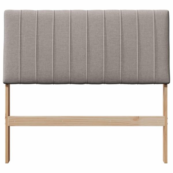 Gepolstertes Kopfteil Taupe 100 cm Massives Kiefernholz
