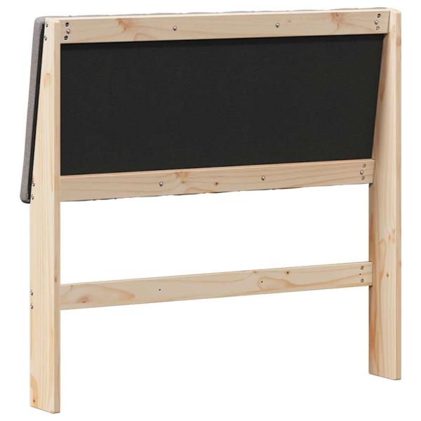 Gepolstertes Kopfteil Taupe 100 cm Massives Kiefernholz