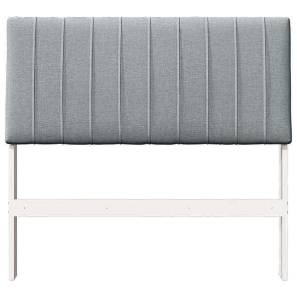 Gepolstertes Kopfteil Hellgrau 100 cm Massives Kiefernholz