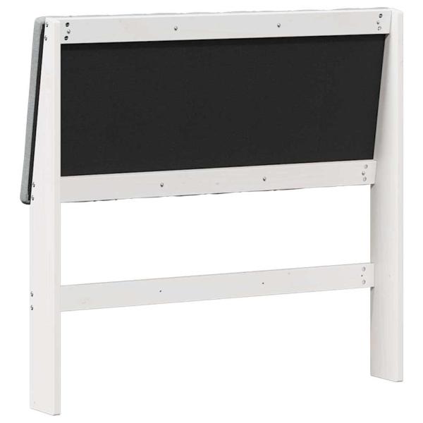 Gepolstertes Kopfteil Hellgrau 100 cm Massives Kiefernholz