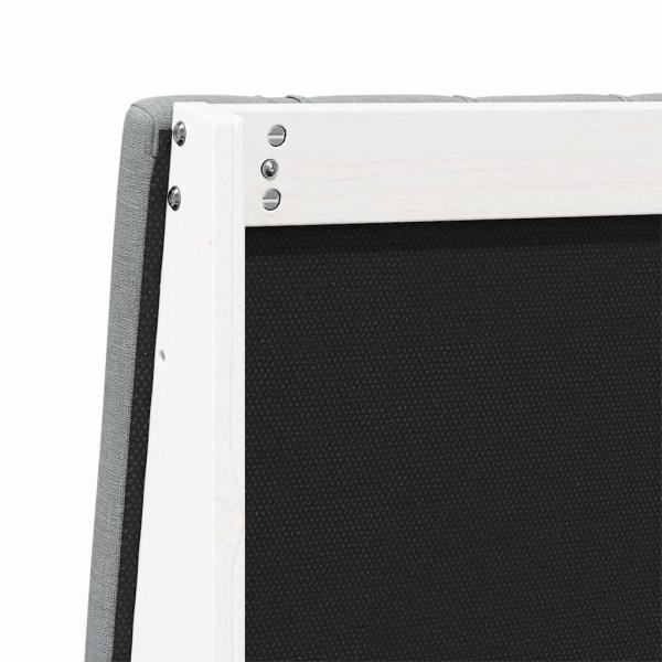 Gepolstertes Kopfteil Hellgrau 100 cm Massives Kiefernholz